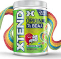 Xtend Original BCAA Powder 7g BCAAs and 2.5g L-Glutamine for Muscle Recovery Hydration and Lean Muscle Sugar Free Intra and Post Workout Drink Airheads Xtreme Rainbow Berry 30 Servings