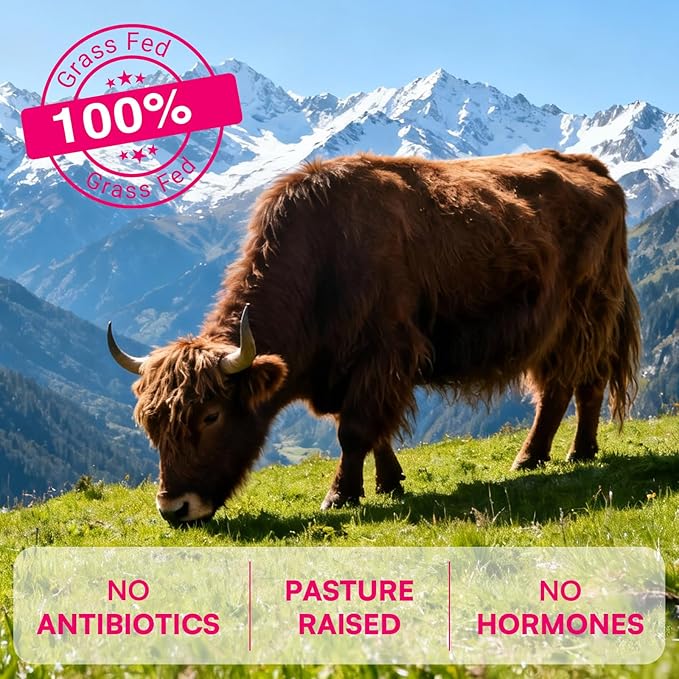 12-In-1 Beef Organ Supplement for Women - Beef Liver Uterus Kidney Heart Pancreas 5 Vitamins &amp 2 Herbs Hormone Balance Menstruation Energy Immune - 100% Grass Fed Pasture Raise - 120 Cap