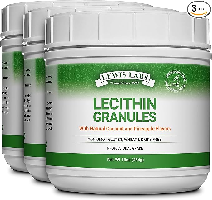 Lecithin Granules Supplement | Natural Soy Lecithin Powder is an Excellent Source of Phosphatidyl Choline | Lactation Support Immune Function &amp Support Brain Health 16 oz