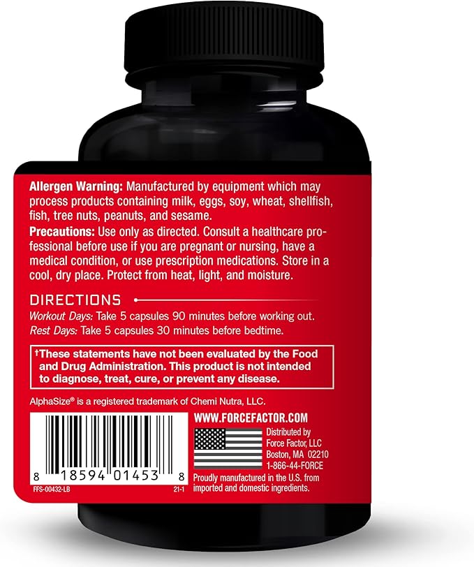 Force Factor Prime HGH Secretion Activator 2-Pack HGH Supplement for Men with AlphaSize to Help Trigger HGH Production Increase Workout Force &amp Improve Performance 150 Capsules