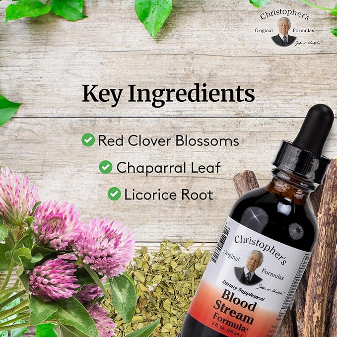 Christopher's Original Formulas Blood Stream Formula 2 oz Glycerine Extract - Natural Herbal Blend - Pack of 2