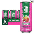 Jumex XOT Energy Drink - Fruit Punch - Natural Caffeine from Mexican Coffee Beans - Carbonated Preworkout with Vitamin B2 B3 B5 B12 - Mexican Drinks - Bebidas Energéticas - 12 Fl oz 12 Pack Cans