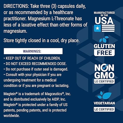 Life Extension Neuro-Mag Magnesium L-Threonate Memory Health Quick Thinking Cognitive Health Support Vegetarian Non-GMO 90 Vegetarian Capsules (144 mg from 2000 mg Magtein Magnesium (Pack of 2)