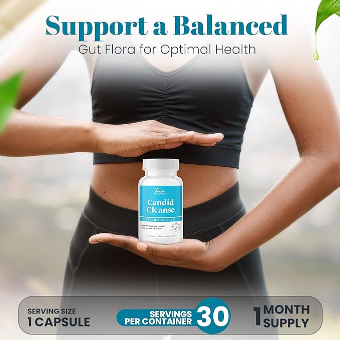 DR VITAMIN SOLUTIONS Thermogenic Fat Burner Brazilian Lean 60 Capsules and Dr. Vitamin Candida Cleanse Supplement for Men &amp Women 30 Capsules