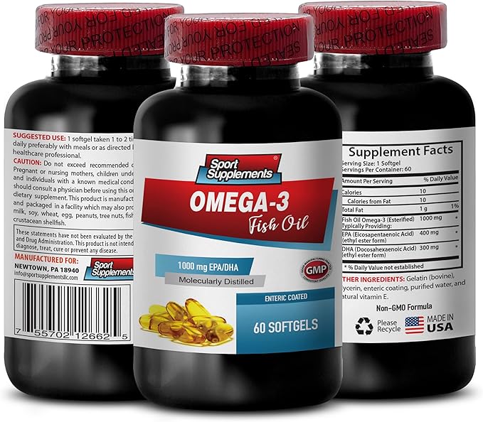 Omega-3 8060 Fish Oil Pharmaceutical Grade Supplement - Fish Oil Omega 3 Supplements Omega 3 Supplements Omega 3 Fatty Acid Supplements Wild Alaskan Fish Oil Salmon Oil - 2 Bot 120 Softgels