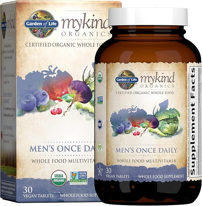 Garden of Life Dr. Formulated Probiotics Mood+ Acidophilus Probiotic Supplement - Promotes Emotional Well-Being &amp Organics Multivitamin for Men - Men's Once Daily Whole Food Vitamin Supplement Tab
