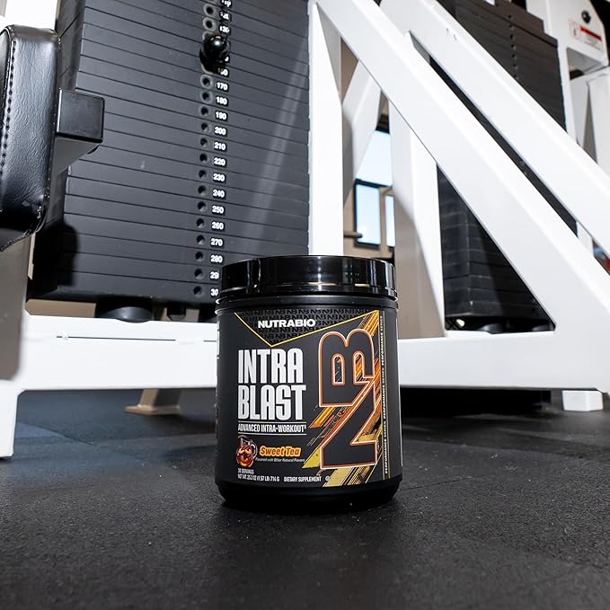 NutraBio Intra Blast Bcaa Powder Amino Acid Supplement Electrolyte &amp Hydration Blend Intra Pre Workout &amp Muscle Recovery 20g Eaa Amino Acids Powder 5g Glutamine- Sweet Tea 30 Serving
