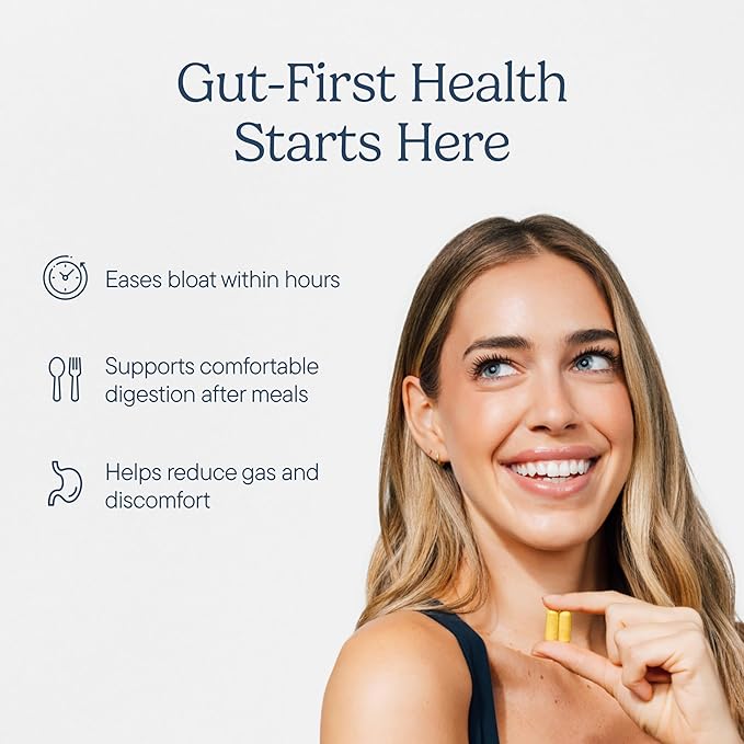 Zenwise Health No Bloat Digestive Enzymes for Gut Health Gas &amp Bloating Relief - Multi Enzymes Digestion Supplement with Probiotics Ginger Turmeric Dandelion &amp Lactase - Men &amp Women - 1