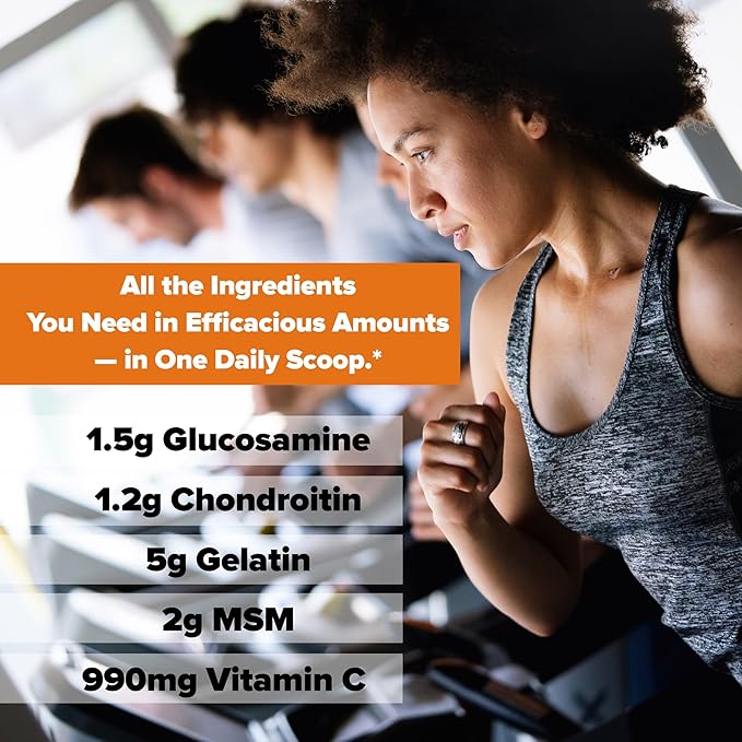 Labrada Nutrition Elastijoint Orange FlavorGlucosamine Joint Support Supplement Powder for Men &amp Women Joint Relief &amp Bone Health Supplement with MSM Glucosamine Chondroitin MSM Gluten-Fre