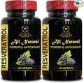 Trans Resveratrol 500mg – Energy and Focus Supplements Antioxidants with Immune boosters Gluten-Free Clean &amp Simple Daily Supplement – 2 Bottles 120 Capsules
