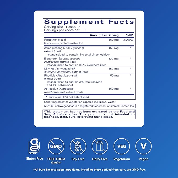 Pure Encapsulations Phyto-ADR | Vegetarian Adrenal Support Formula* | 180 Capsules