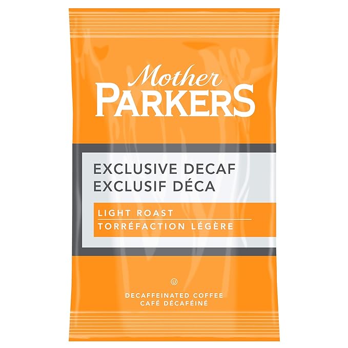 Mother Parkers Exclusive Decaf Light Roast Ground Coffee Fraction Packs 2.25 Ounce 64 Count (Pack of 1)
