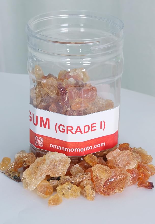Pure Gum Arabic Dietary Fiber– Natural Purity Grade 1 – Supports Digestive Wellness – 200g (Orange)