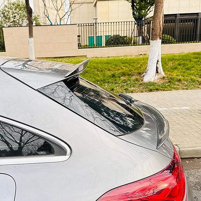 Roof+Rear Trunk Spoiler Wing for Benz CLA Class X118 CLA35/45 AMG 2019-2023 Black