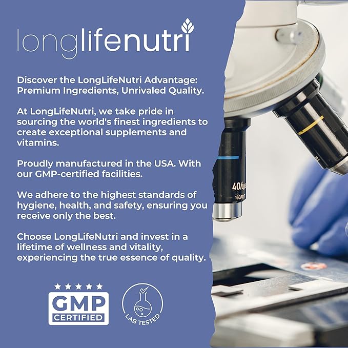 LongLifeNutri Grapefruit Seed Extract 500 mg + Monolaurin 1500 mg Bundle - 180 + 200 Vegetarian Capsules Daily Energy &amp Balance Gut Health &amp Natural Defense GMP Certified Made in USA