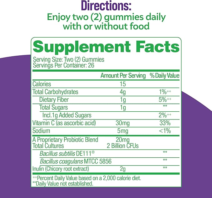 Culturelle Kids Chewable Probiotics for Kids Ages 3+ 30 Count Daily Probiotic Gummies for Women &amp Men Berry Flavor 52 Count