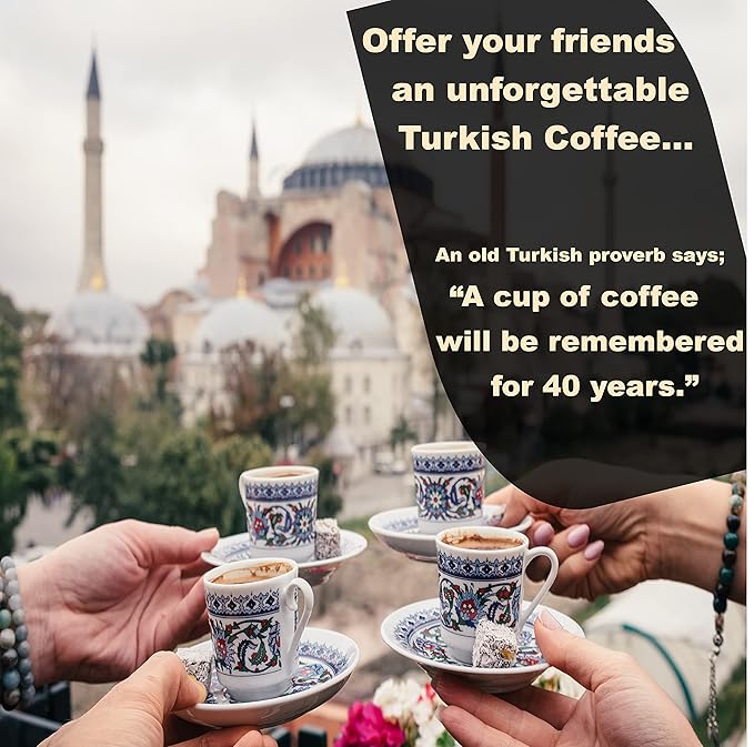 Mahlas Gourmet Turkish Coffee With Mastic - Premium Quality Freshly &amp Finely Ground 100% Arabica Coffee Beans