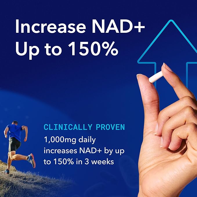 TRU NIAGEN Patented Extra Strength NAD Supplement for Brain Function Anti Aging Cell Regeneration | Supports Cellular Energy | Nicotinamide Riboside (NR) | 30-1000mg Servings (2x500mg Take 2 Daily)