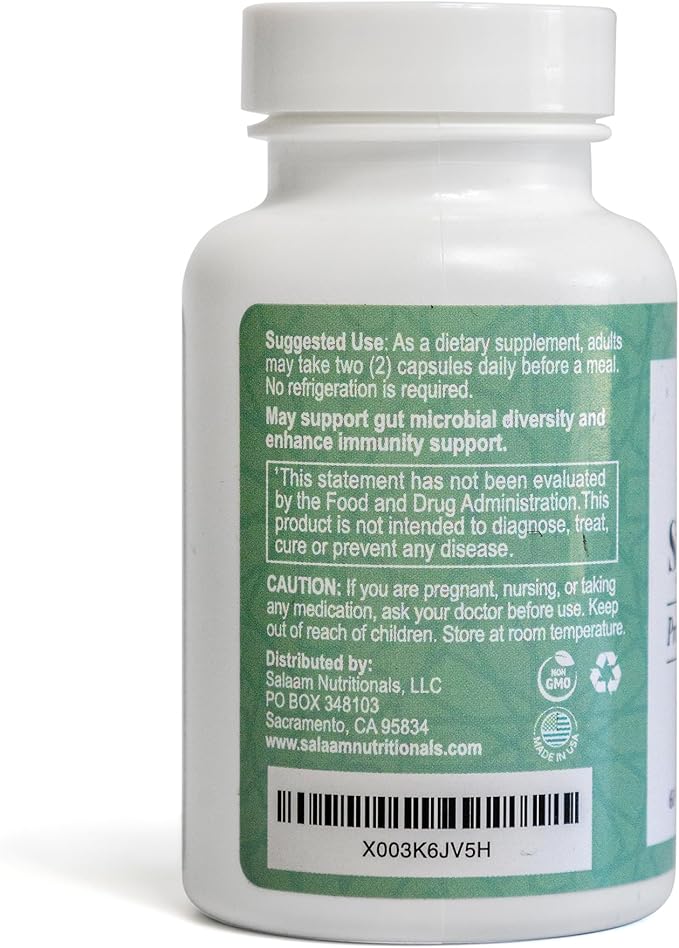 Salaam Nutritionals Synbiotic: Halal Probiotic + Prebiotic