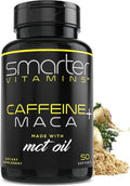 SmarterVitamins Smarter Energy Pills 200mg Caffeine &amp Coconut MCT Oil with Maca Root 50 Liquid Softgels