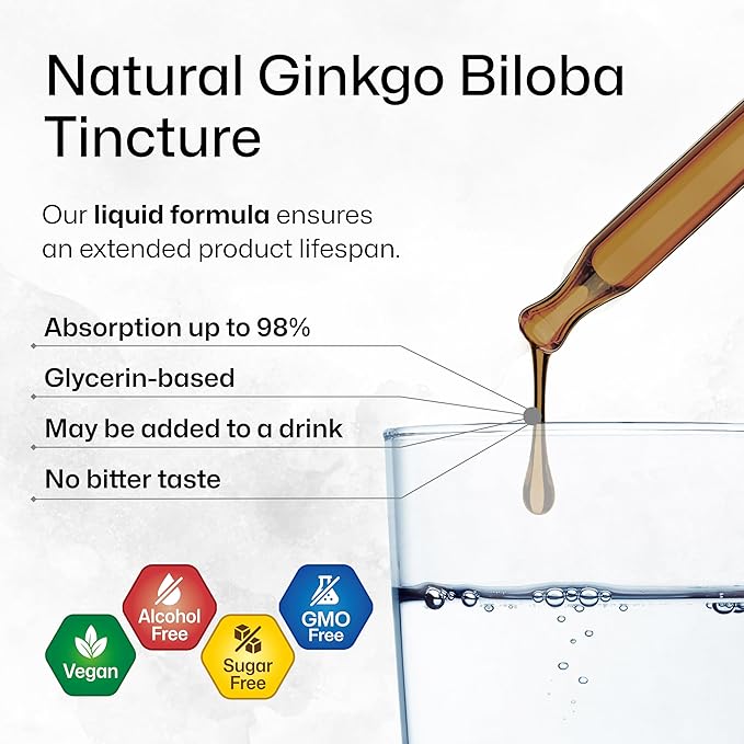 BIO KRAUTER Adrenal Support Tincture 4 Fl. Oz. &amp Ginkgo Biloba Tincture 4 Fl. Oz.