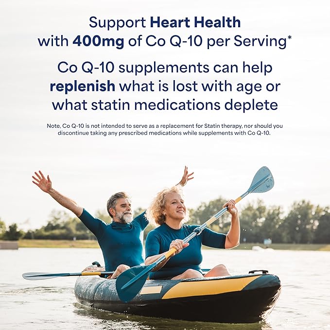 Puritan's Pride Coenzyme CoQ10 400mg Dietary Supplement for Heart Health Blood Pressure Oral Gum Health and Healthy Aging Support 120 Day Supply Rapid Release Softgels