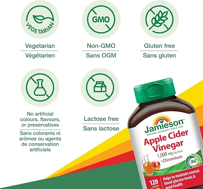 Jamieson Apple Cider Vinegar &amp Chromium 120 caplets
