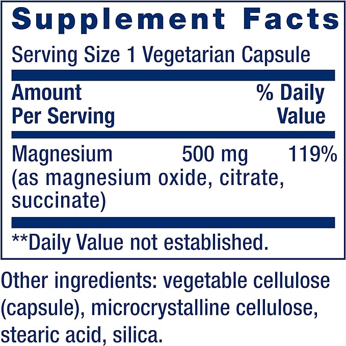 Life Extension Creatine Capsules 120 Count &amp Magnesium Caps 500mg 100 Count - Muscle Strength Heart Health