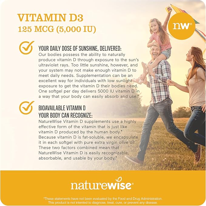 NatureWise Curcumin Turmeric &amp Vitamin D3 5000iu for Joint Muscle Bone &amp Immune Health Support [90 Count Each]