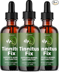 (3 Pack) TinnitusFix Drops - Official TinnitusFix Advanced Liquid Hearing Support Drop All Natural TinnitusFix Supplement Vitamins for Ear &amp Hearing Wellness Support Reviews 3 Bottles for 3 Mont