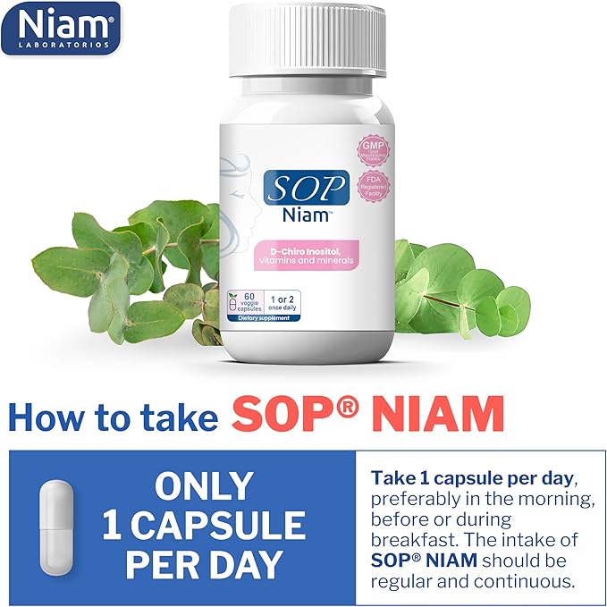 60 Day Supply | D-Chiro Inositol Supplement for PCOS - 500mg | Folic Acid Vitamin B6 B12 D3 &amp Biotin | Polycystic Ovary Syndrome | Hormonal Balance &amp Fertility Support
