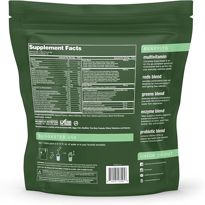 NutraOne Digestive &amp Nutrition Bundle – DetoxOne Daily + Complete Superfoods