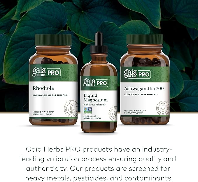 Gaia Herbs Pro Liquid Magnesium with Trace Minerals - Cellular Energy &amp DNA Production Support Supplement - Liquid Health Supplement with Boron Lithium Orotate &amp Potassium - 4 fl oz (48 Servin