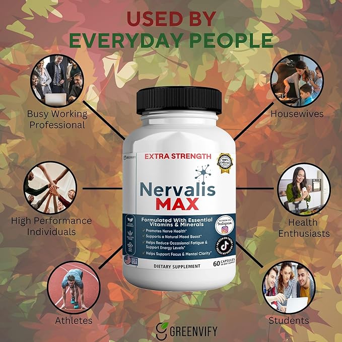 Nervalis MAX Extra Strength Nerve Health Support 60 Capsules 30-Day Supply (5)