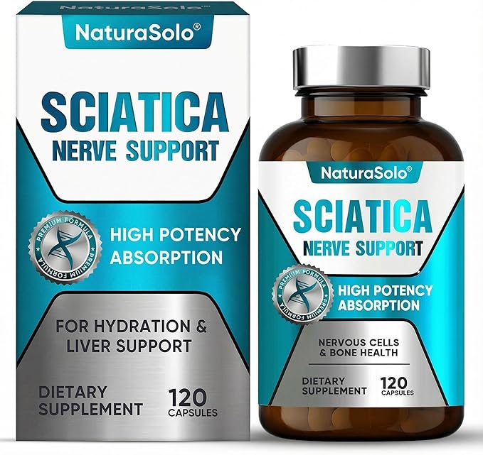 Sciatic Nerve &amp Discomfort Supplement - Nerve Savior for Neuropathy 120 Capsules Featuring Alpha Lipoic Acid 300mg &amp Vitamin B Complex for Targeted Comfort