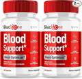 (2 Pack) GlucoZone Capsules Official GlucoZone Blood Support Pills with All Natural Ingredients Advanced Formula Blood Optimizer Supplement with Max Strength Vitamins for Women &amp Men (120 Capsul