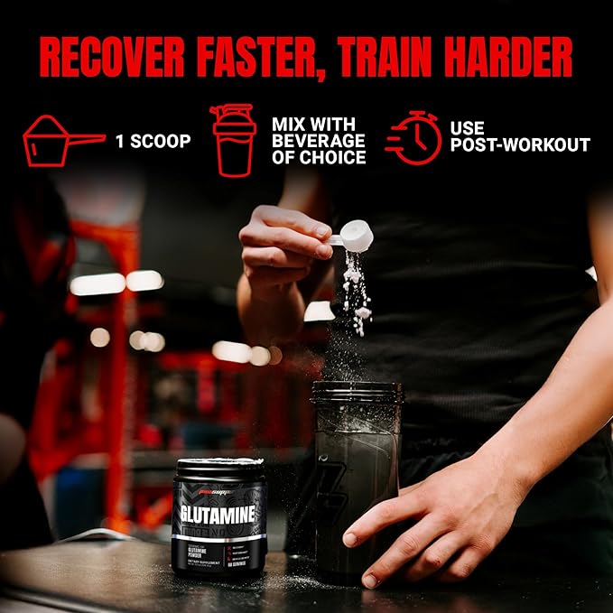 ProSupps Glutamine Powder for Men &amp Women - 5000mg L-Glutamine Workout Supplement for Muscle Recovery Immune Support &amp Gut Health - Zero Sugar &amp Carbs Gluten-Free - Unflavored 60 Servin