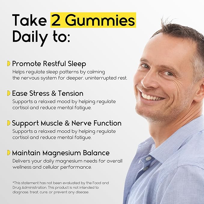 Magnesium Glycinate Gummies 400mg - Sleep Gummies for Kids &amp Adults - Magnesium Glycinate Chewable High Absorption for Muscle Recovery Better Sleep &amp Relaxation 60 Count Pineapple