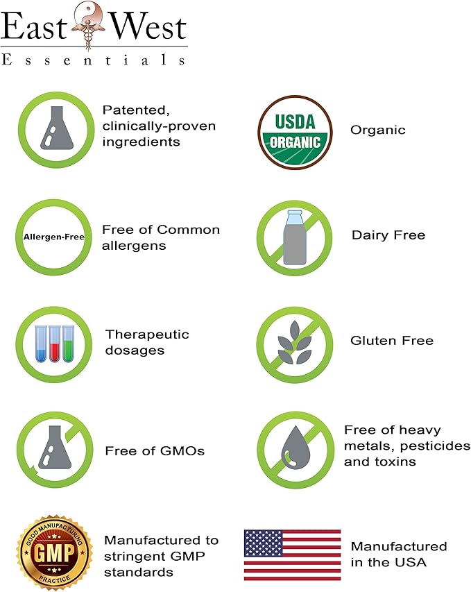 East West Essentials Optimal Fatty Acid Blend 100% Certified Organic Plant Based Omega 3-6-9