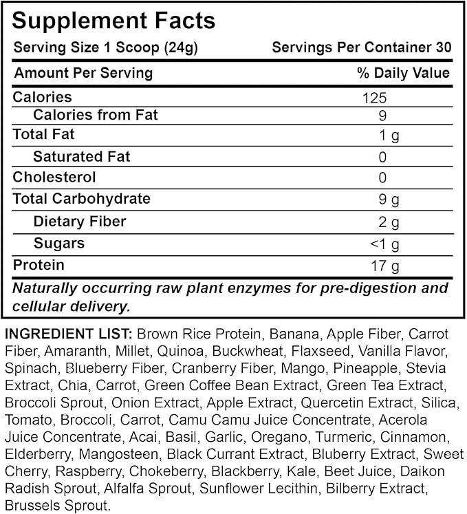 Optimal Health Systems Optimal Complete Nutrition Plus | Phytonutrient Rich Fruits &amp Vegetables | Naturally Occuring Plant Enzymes | 710 Grams | 30 Servings