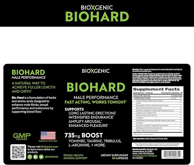 BioXgenic Bio-Hard 30 Count