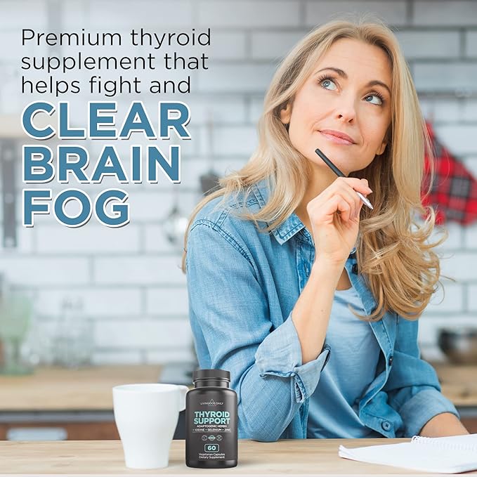Livingood Daily Thyroid Support Bundle - Complete Thyroid Supplement Plus Adrenal and Cortisol Support