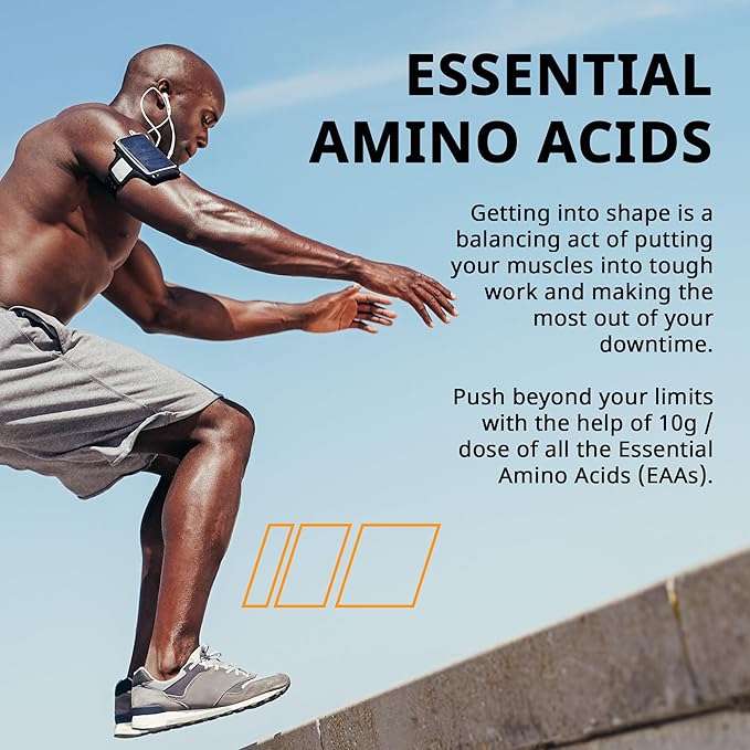 Granite Essential Amino Acids Powder for Muscle Recovery and Growth with 10g EAAs and 7g BCAAs - Soy-Free Gluten-Free 448g (30 Servings) Orange Creamsicle Flavor