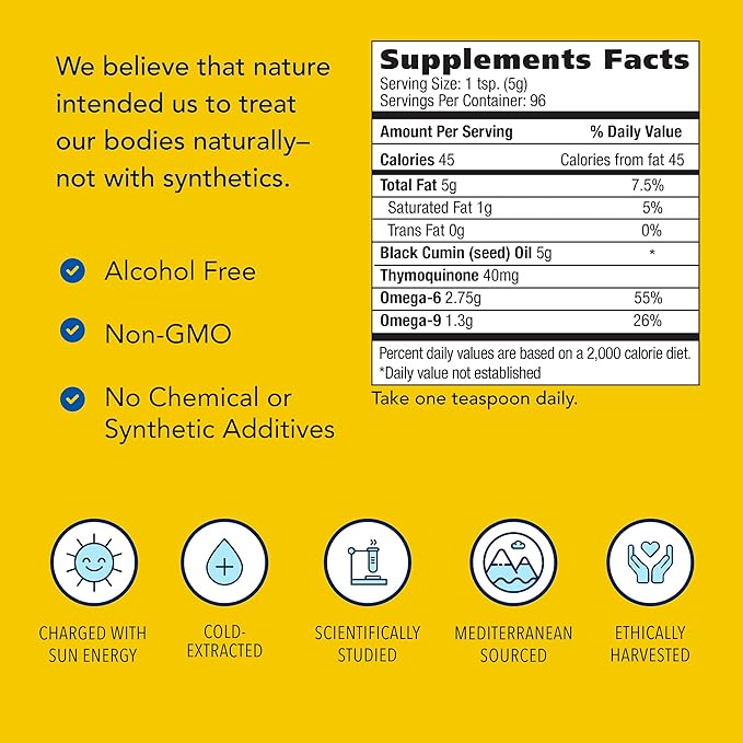NORTH AMERICAN HERB &amp SPICE Black Seed Oil - 16 fl. oz. - Cardiovascular Digestive &amp Immune Support - Non-GMO - 96 Servings