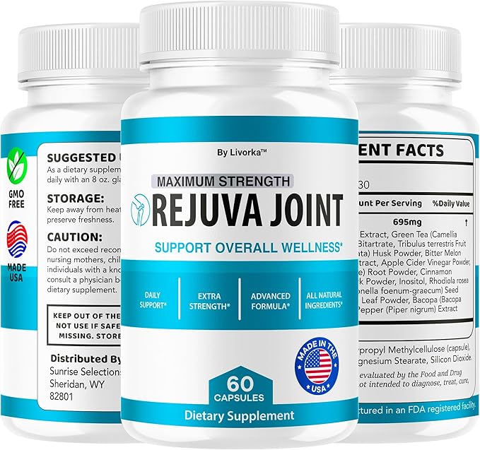 (3 Pack) Rejuva Joint - Official RejuvaJoint Supplement Pills Advanced Formula Maximum Strength Support Natural Rejuv Capsules For Overall Health &amp Wellness Supports Review 180 Capsules For 3 Mo