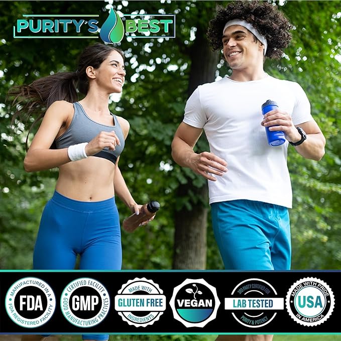 Purity's Best 4 MAGNESIUMS Premium Magnesium Glycinate Malate L-Threonate Citrate 300mg 180 Veggie Capsules Third Party Tested 3 Months’ Supply Muscle Energy Nerve and Cognition Support