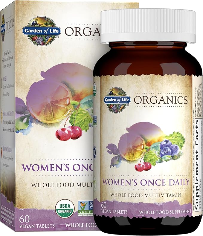 Garden of Life Omega-3 Fish Oil 1290mg EPA+DHA+DPA 180 Softgels &amp Once Daily Organic Whole Food Multivitamin for Women 60 Tablets