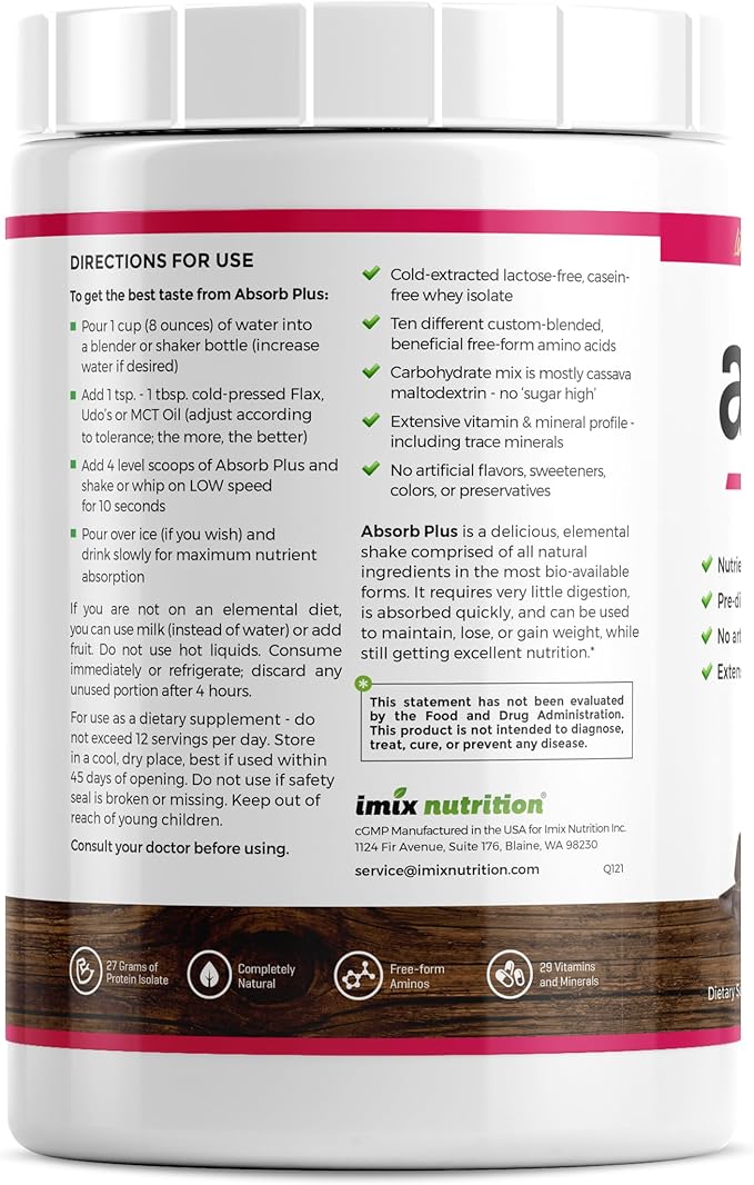 Nutrient Shake – Choco Raspberry (Limited Edition) | Whey Protein Isolate | Easy to Digest Meal Replacement | 27g Protein | No Artificial Additives | 2.2 lbs