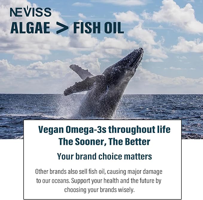 Vegan Omega 3 Gummies 1000mg + Magnesium Supplement Complex 400mg