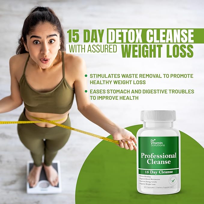 DR VITAMIN SOLUTIONS Nighttime Fat Burner &amp 15 Day Cleanse for Bloating &amp Weight Loss Bundle 90 Caps